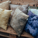 Sofa cushion cover 45x45 cm – pomegranate shell green-brown